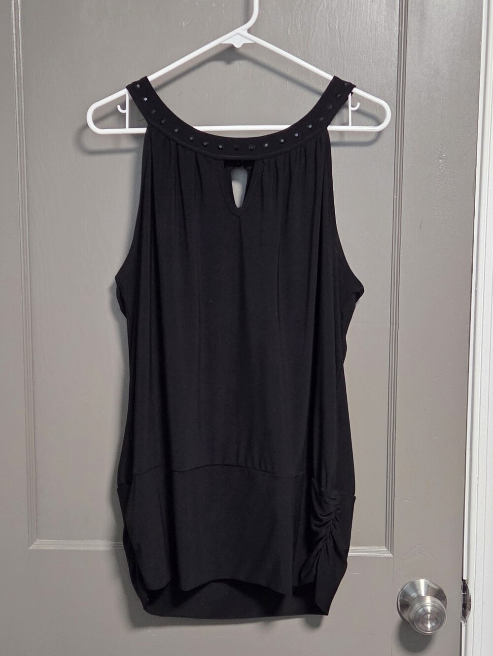 Torrid Sleeveless Evening Top Black Rhinestone Studs Size 2